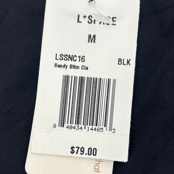 L*Space Sandy Bikini Bottom Classic Black M - Picture 8 of 9